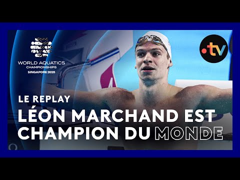 Revivez le sacre de Léon Marchand, CHAMPION DU MONDE du 200m 4 nages