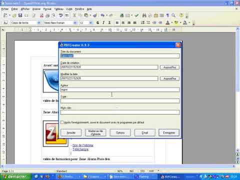 Créer un fichier pdf avec PDFCreator