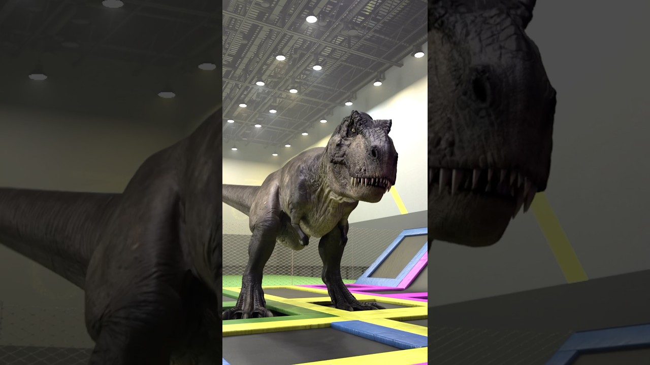 Rexy Bounces on a Trampoline π¦ | T-Rex Meme 05