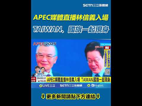 APEC媒體直播林信義入場 TAIWAN、國旗一起現身|三立LIVE新聞