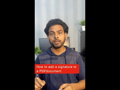 How to add a signature to a PDF document #shorts