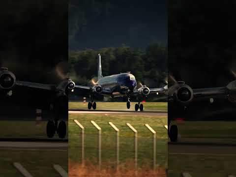 PERFECT LANDING ✨ DOUGLAS DC-6 #aviation #theflyingbulls #landing