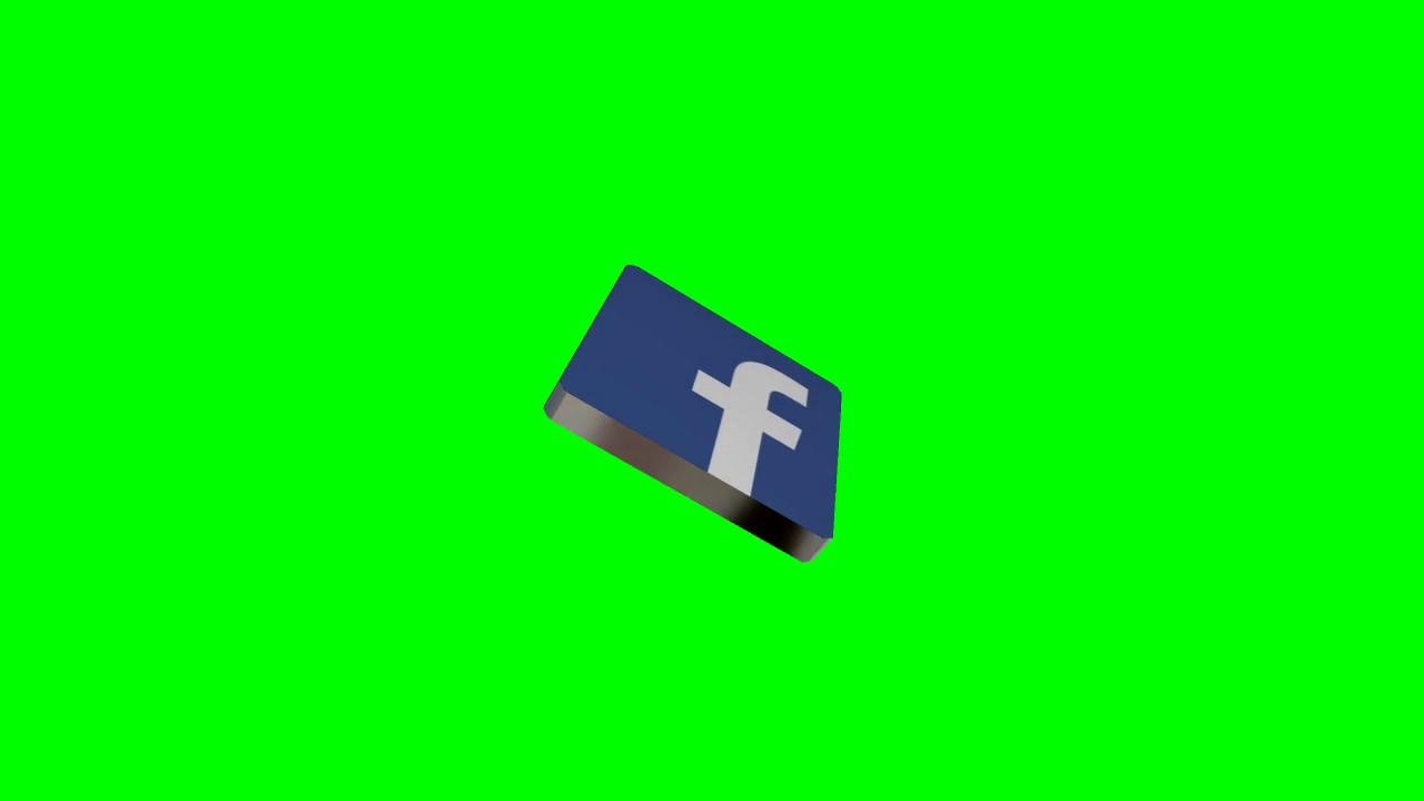 Free 3D Facebook Logo for Green Screen π₯