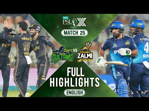 Full Highlights | Multan Sultans vs Peshawar Zalmi | 𝐄𝐍𝐆𝐋𝐈𝐒𝐇 | Match 25 | HBL PSL X | M3O1A