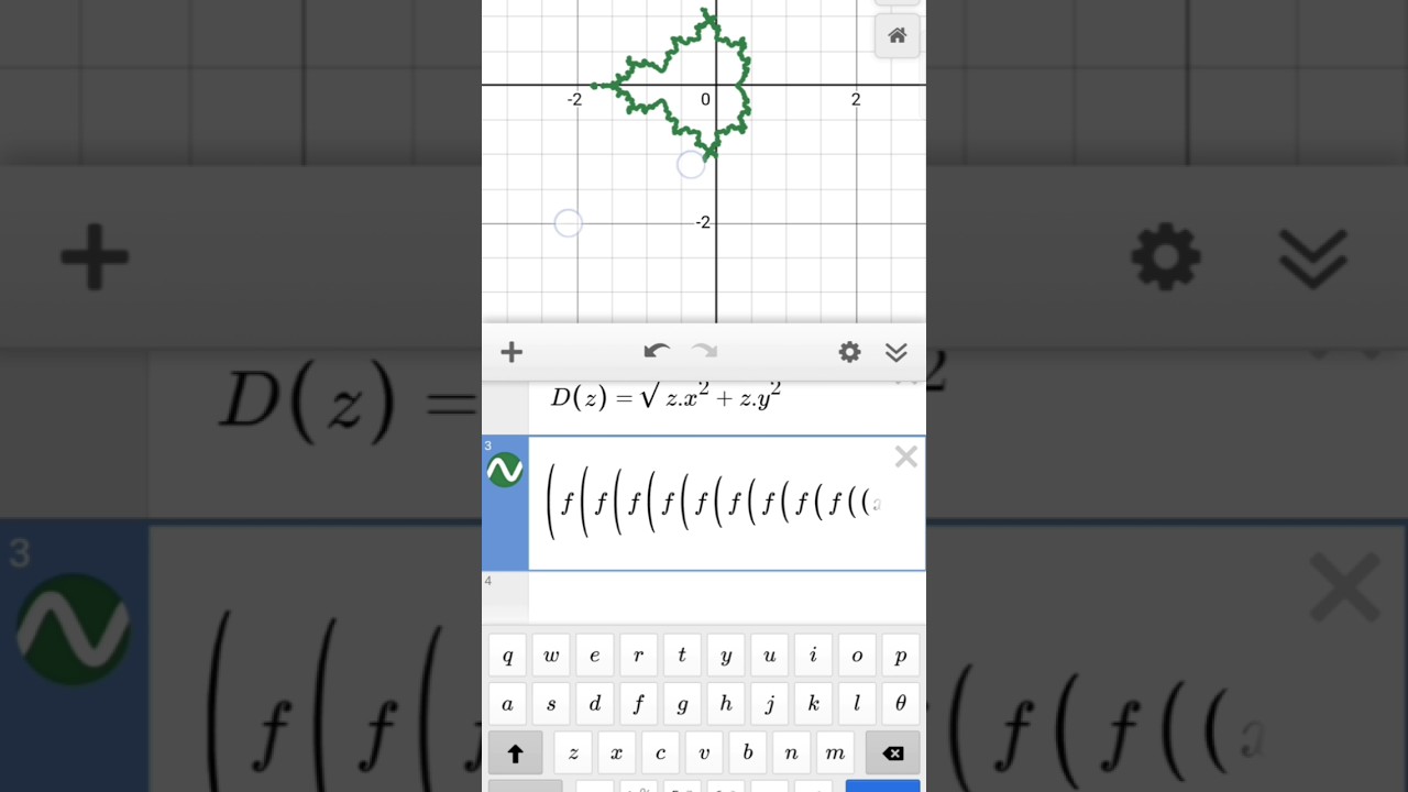 Mandelbrot Zoom in Desmos Graphing Calculator