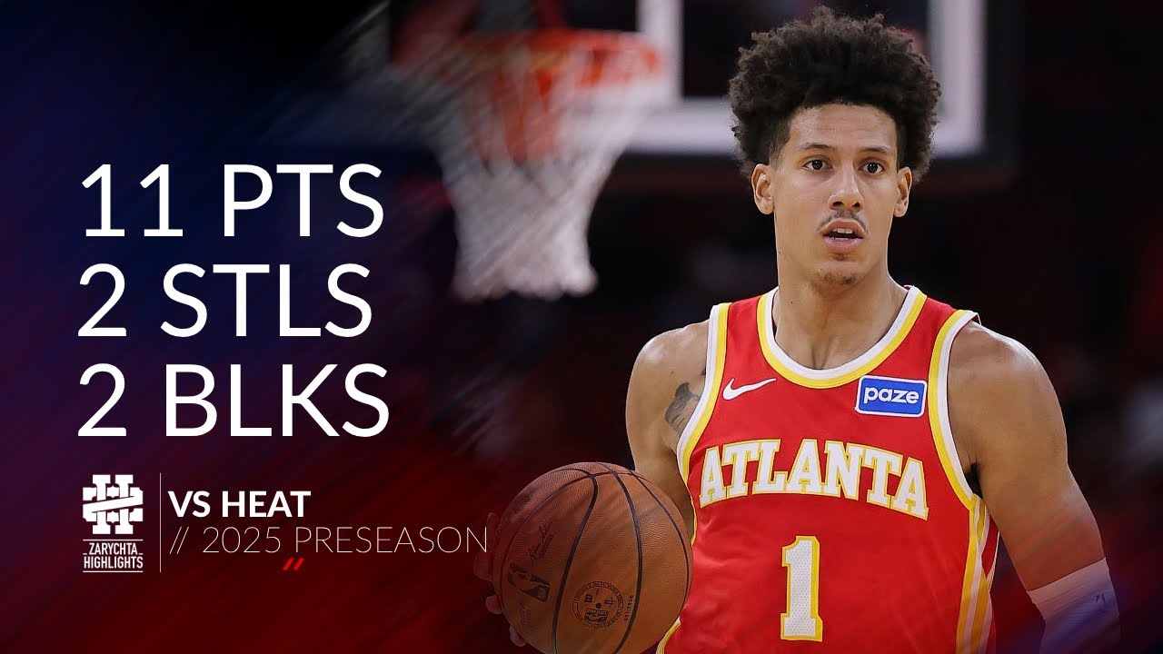 Jalen Johnson Shines with 11 Points, 2 Steals & 2 Blocks vs Rockets | 2025 Preseason Highlights 🏀