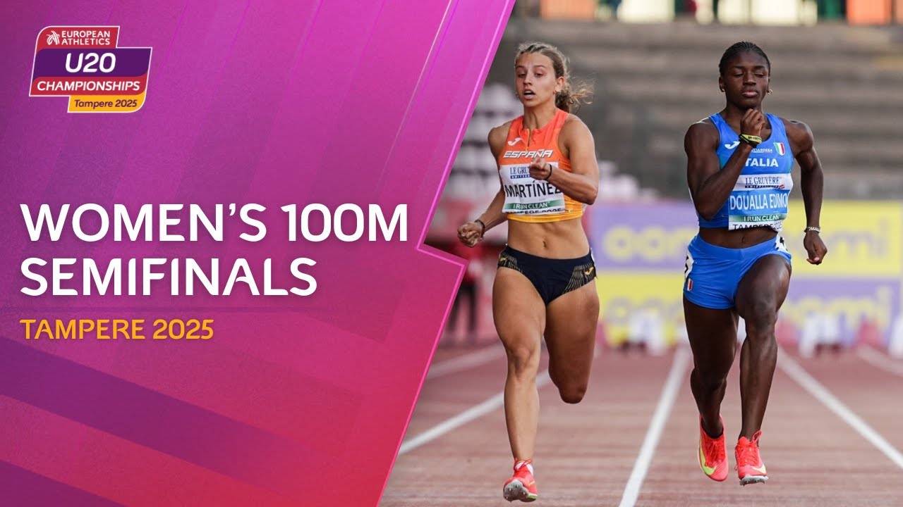 Watch Women's 100m Semifinals Replay | Tampere 2025 European U20 Championships 🏃‍♀️