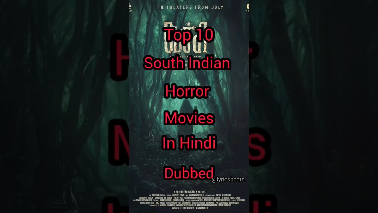 top 10 Top 10 South Indian Horror Films in Hindi Dubbed π¬