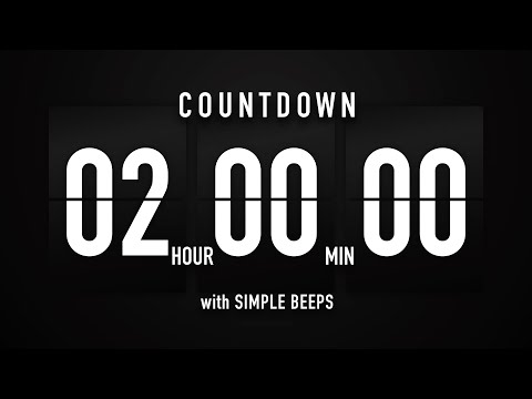 2 Hour Countdown Timer π Flip Clock with Simple Beeps ππ€