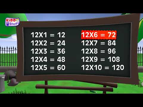 Table of 12 | Musical Table of Twelve | 12X1 = 12 | Learn Multiplication Table of 12 | Kiddo Study