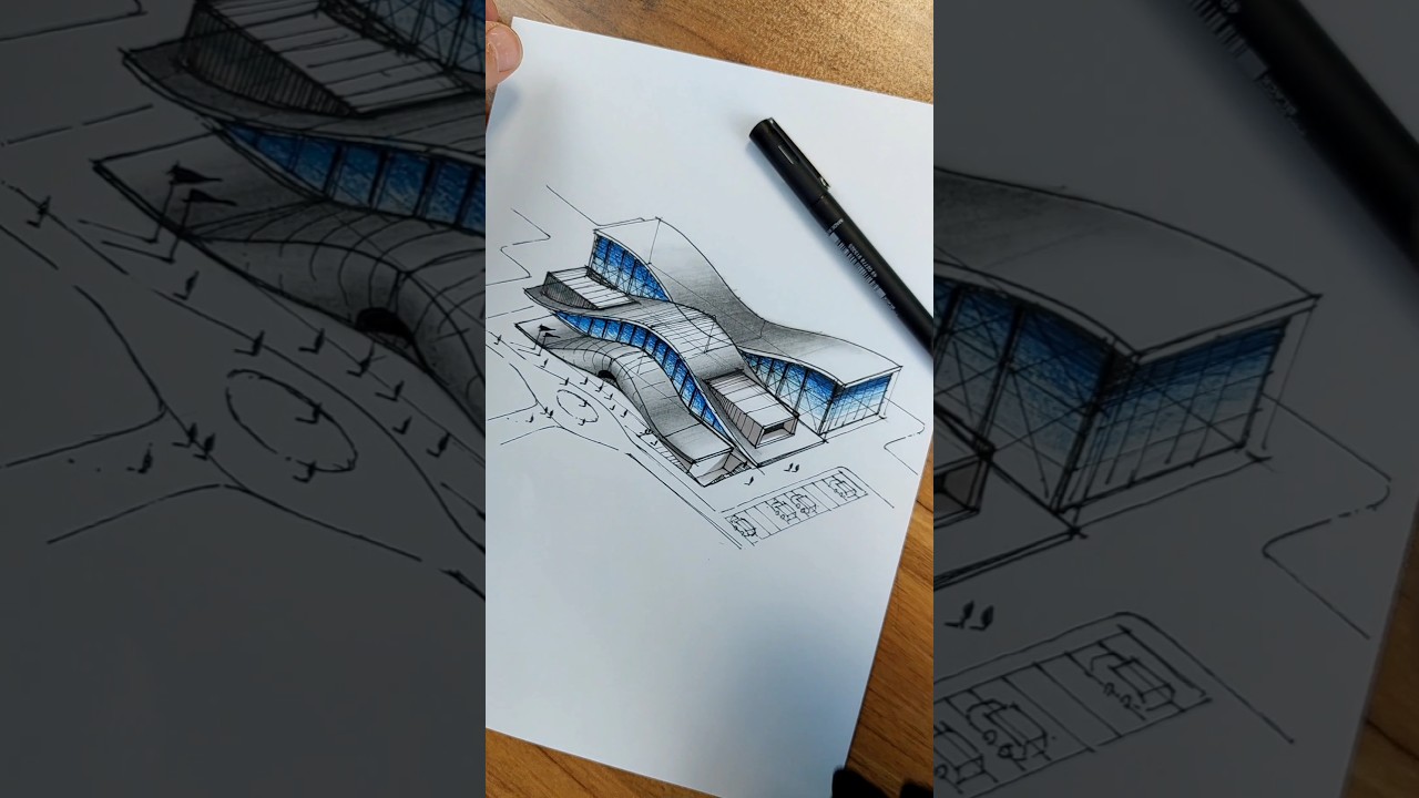 Learn to Draw Stunning Curved Architectural Buildings 🏢