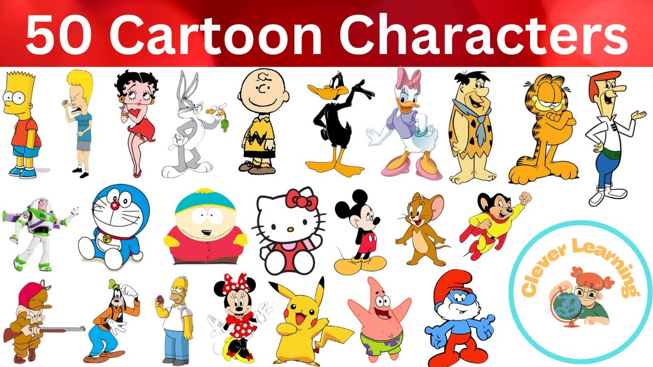 50 Top 50 Iconic Cartoon Characters 🖍️