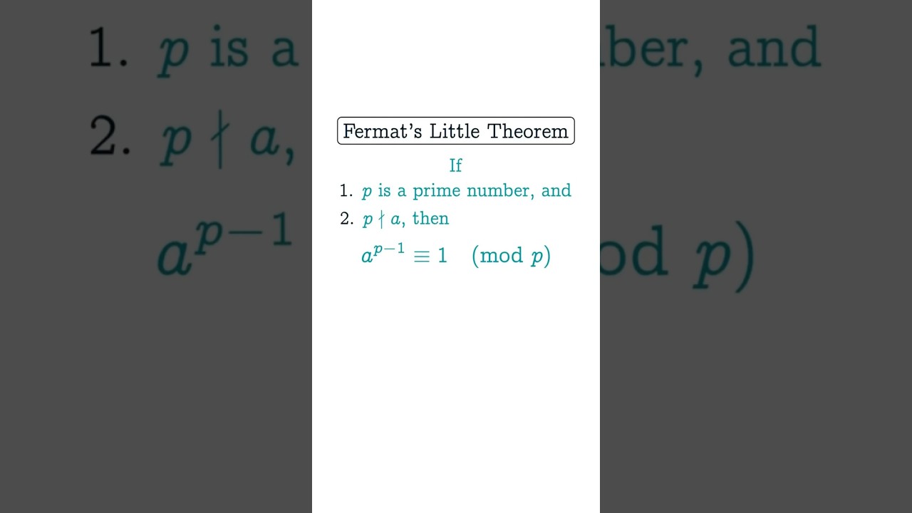 Master Fermat's Little Theorem in Number Theory 🔢