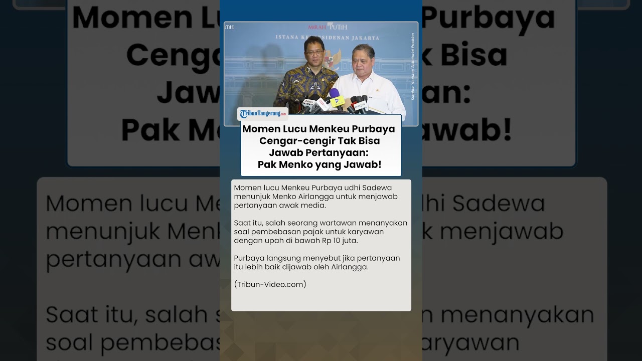 Momen Kocak Menkeu Purbaya Tak Bisa Jawab, Pak Menko Langsung Intervensi! 😂