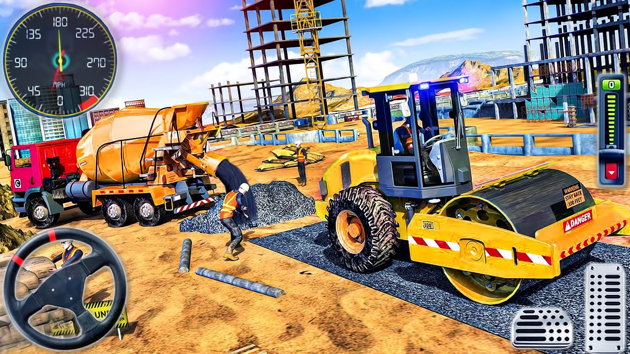Advance City Construction Simulator 2024 - Road Builder Excavator Trucks - Android GamePlay