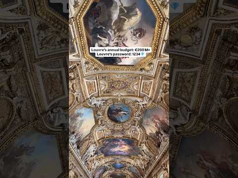 Louvre’s annual budget: €200 M+. Louvre’s password: 1234. 💎