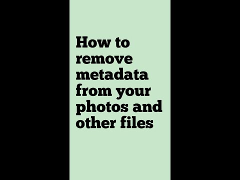 How to remove metadata from your photos and other files #shorts