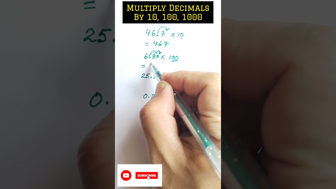 Easy Ways to Multiply Decimal Numbers by 10, 100, and 1000 ✨