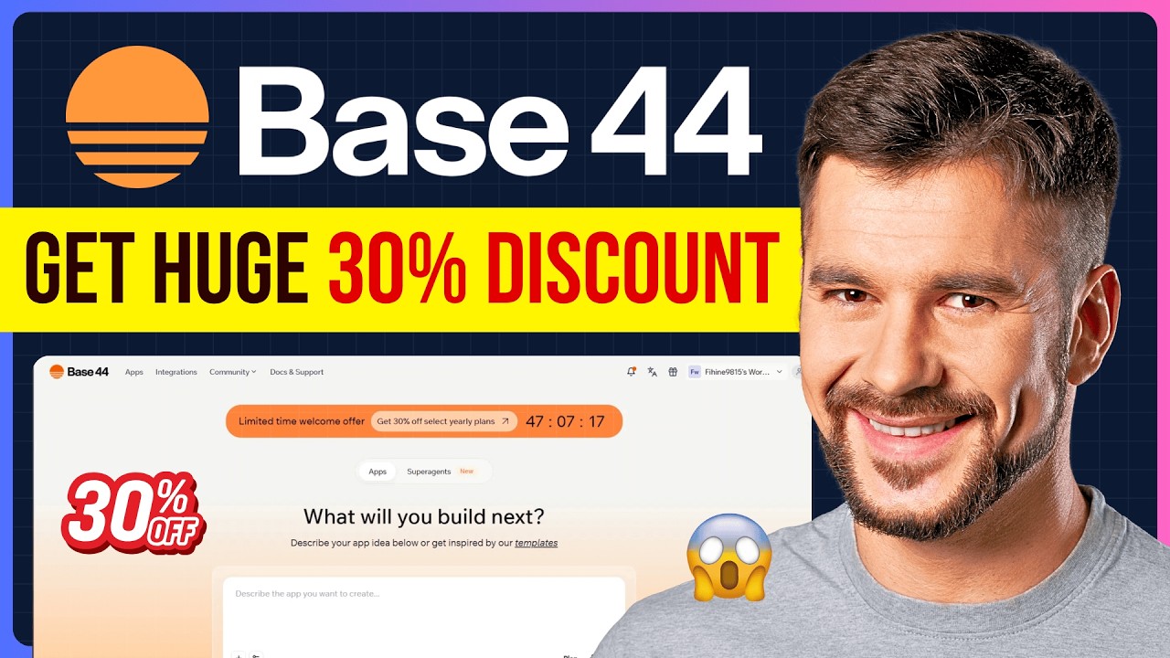 Base44 Discount 2026 (30% OFF on Yearly Plans) | Base44 Discount Code