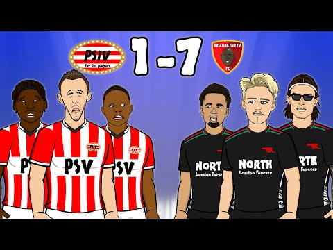 1-7! PSV vs ARSENAL💥 (Champions League Goals Highlights)