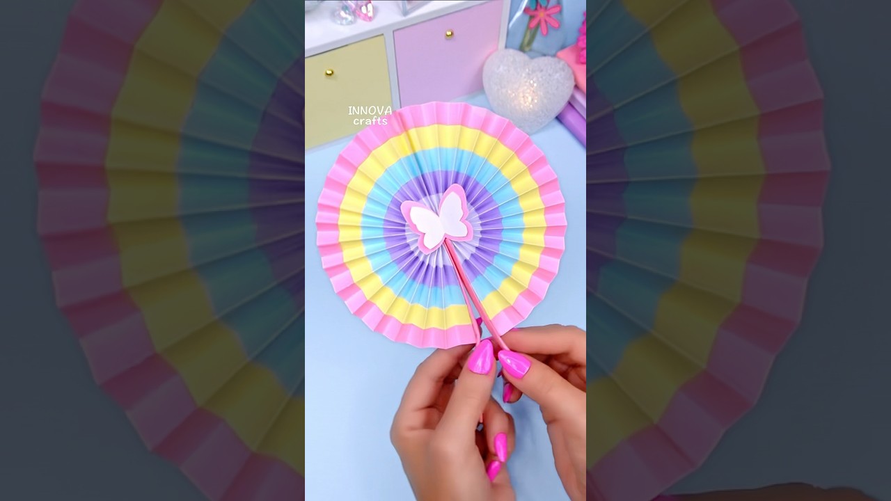 DIY Cute Paper Fan 🪭 Easy Craft Ideas