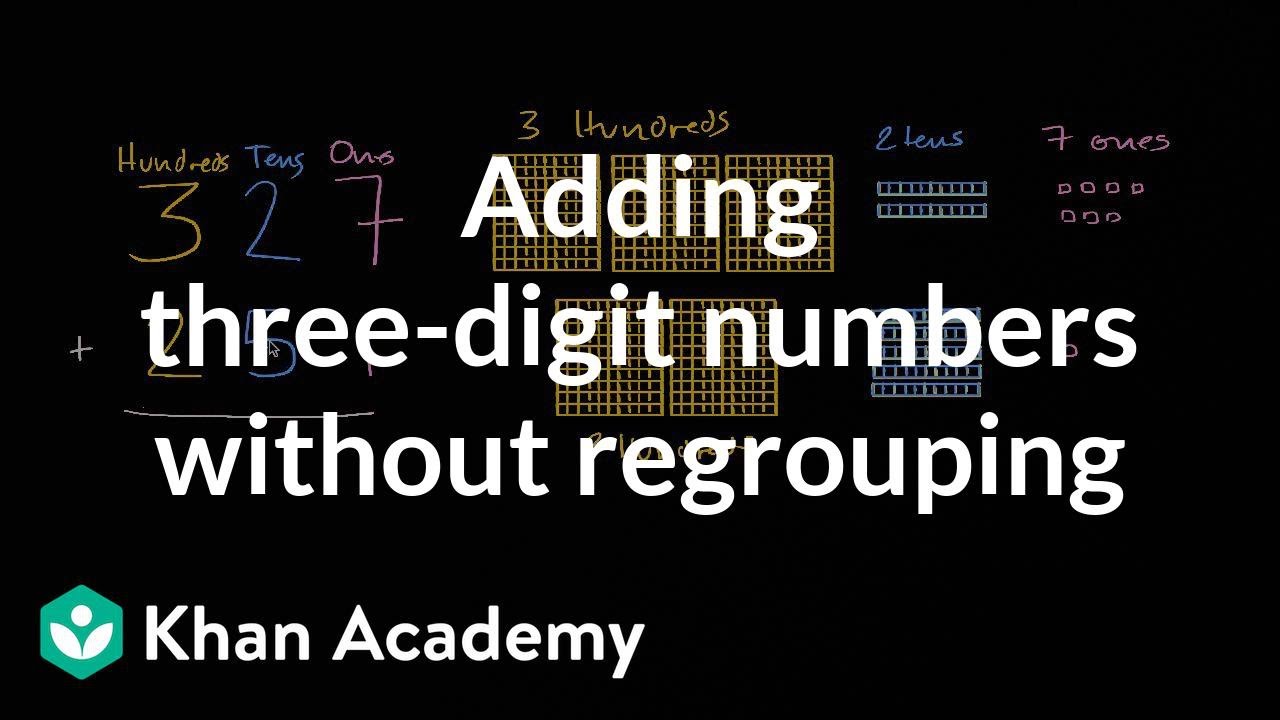 Adding 3-digit numbers (no regrouping) | 2nd grade | Khan Academy