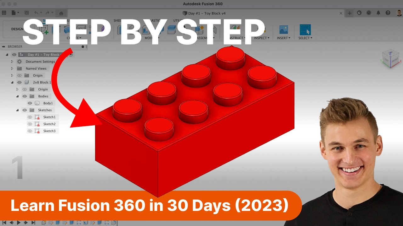 Day 1 Fusion 360 for Beginners: Day 1 (2023 Edition) 🚀