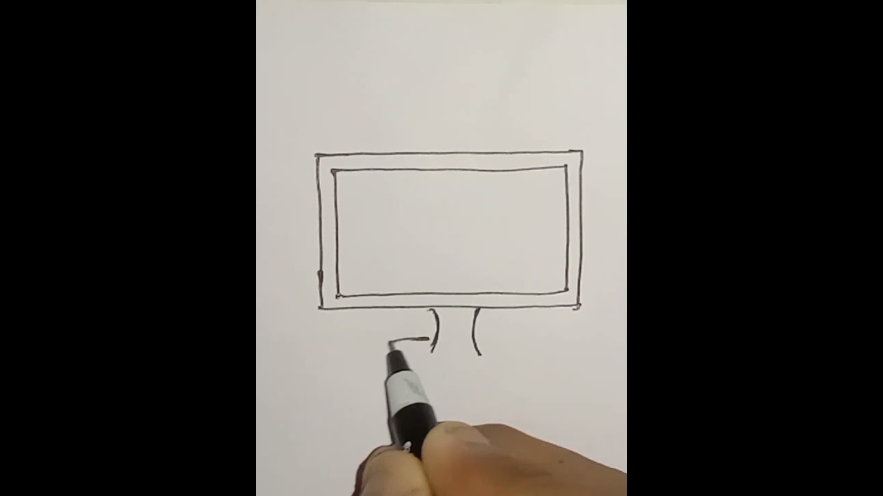Easy Steps to Draw a Monitor 🎨
