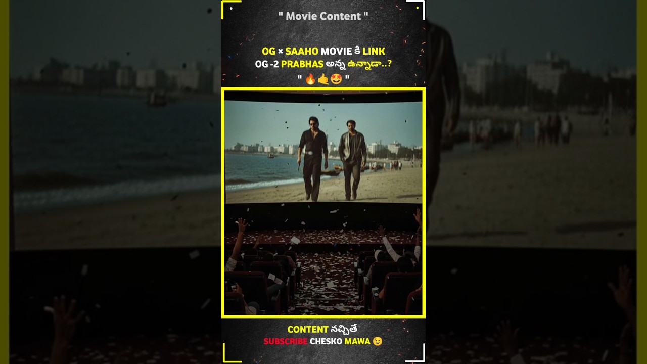 Prabhas in OG -2 & SAAHO Connection 😵🥵