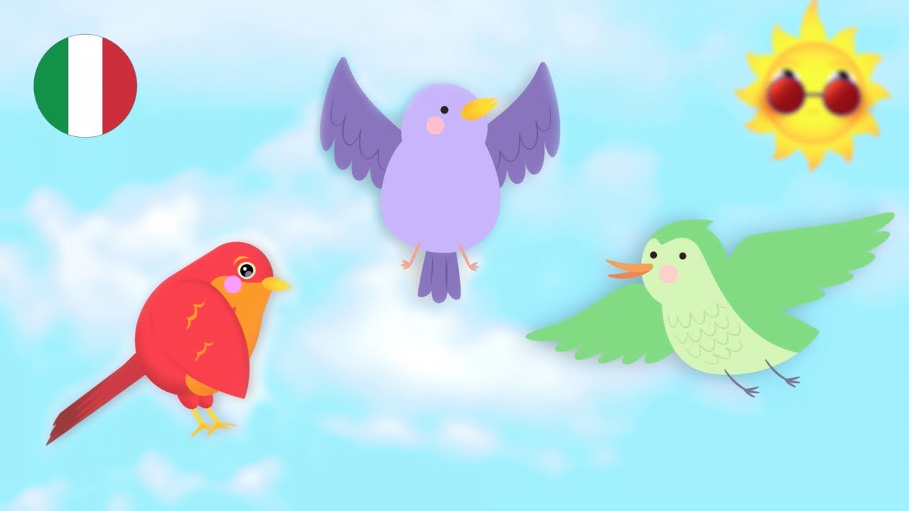 Filastrocca degli Uccellini Colorati 🐦 - È l'ora della pappa!