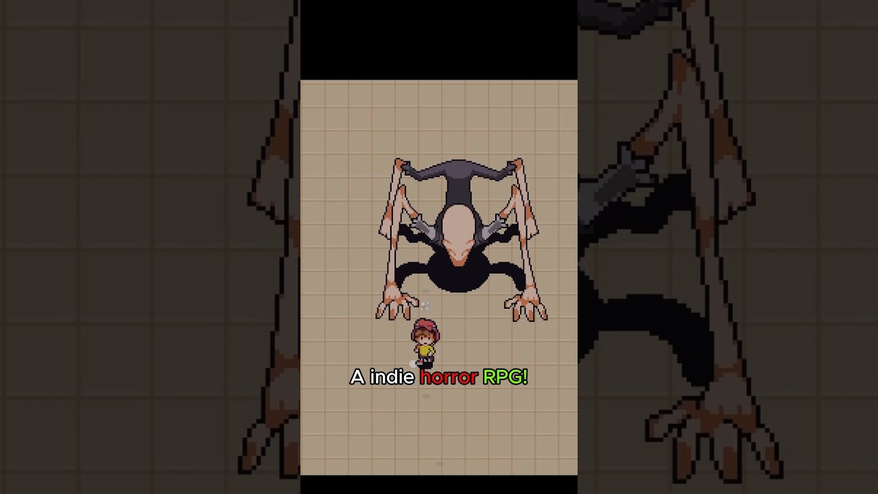 Indie RPG with horror elements sprinting enemy #pixelart #horrorgaming #jrpg #indiegame #backrooms