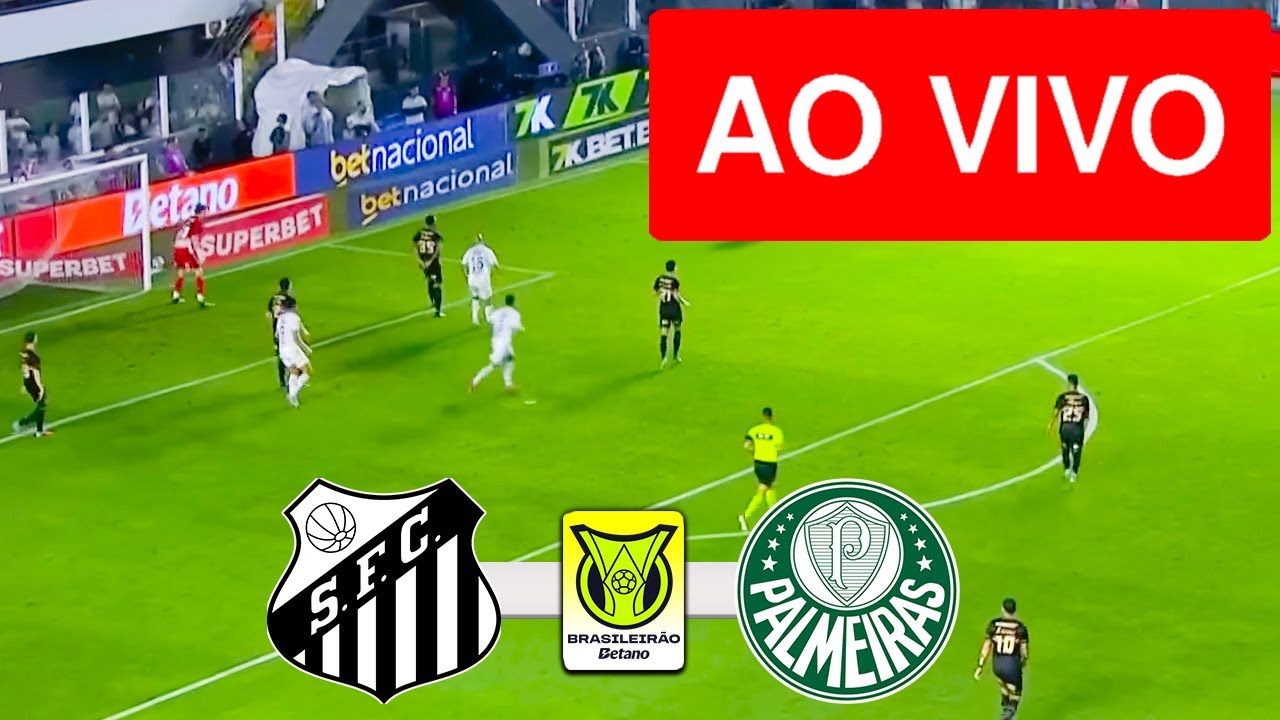 Santos x Palmeiras AO VIVO - Campeonato Brasileiro 2025