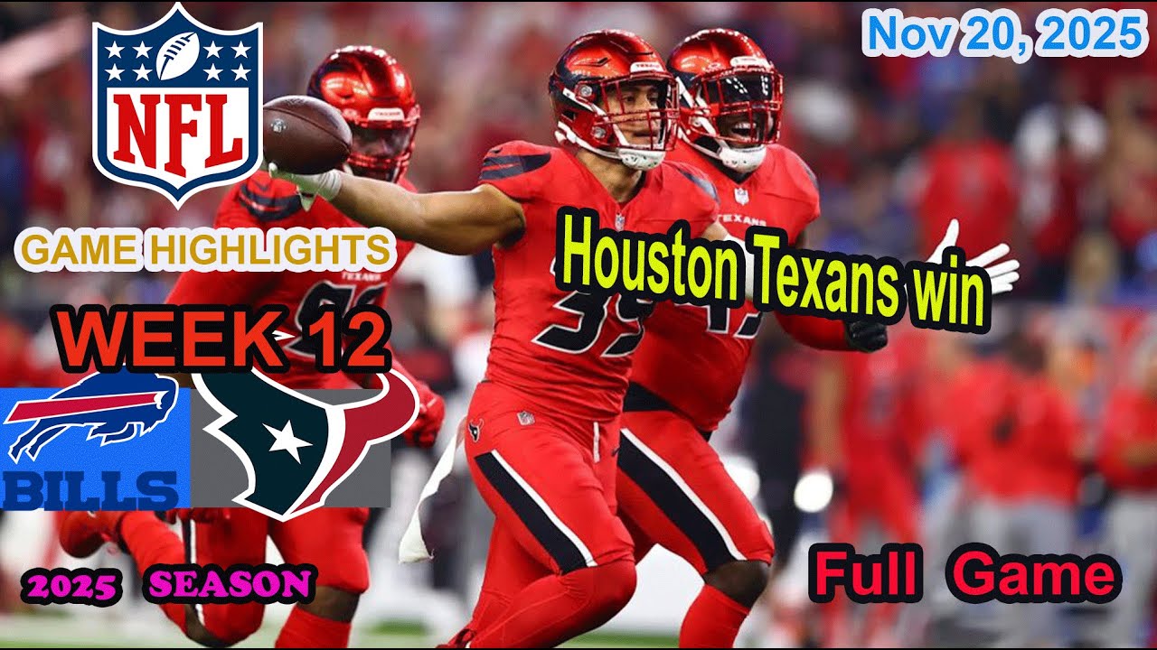 Bills vs Texans Week 12 Full Highlights 🏈
