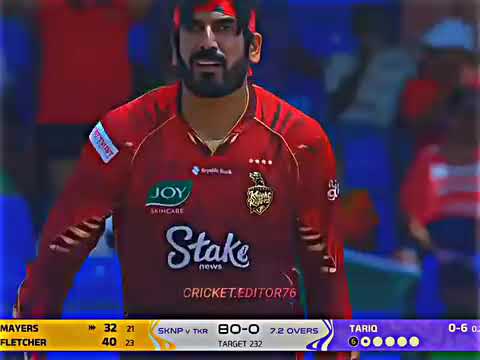 Usman Tariq first Cpl match Four Wicked.What a bowling 😲😲😲😲