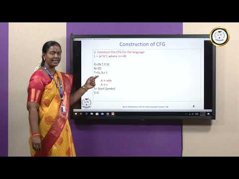 Conversion of Context Free Language to Context Free Grammar - Mrs N Senthamilarasi
