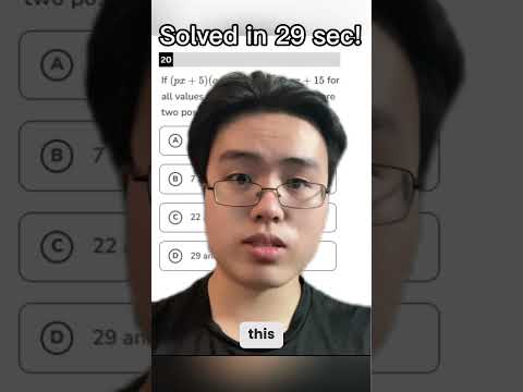 Solving a scary SAT math question in under 30 seconds pt.36 #sat #justusedesmos #desmos #speedrun