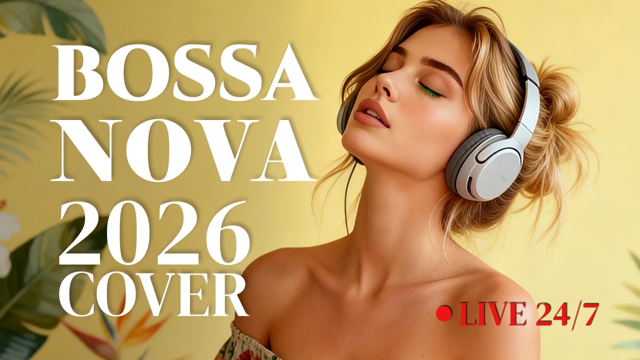LIVE 24/7 - Bossa Nova Covers of Popular Songs 50 Hits 2026 for Relaxing