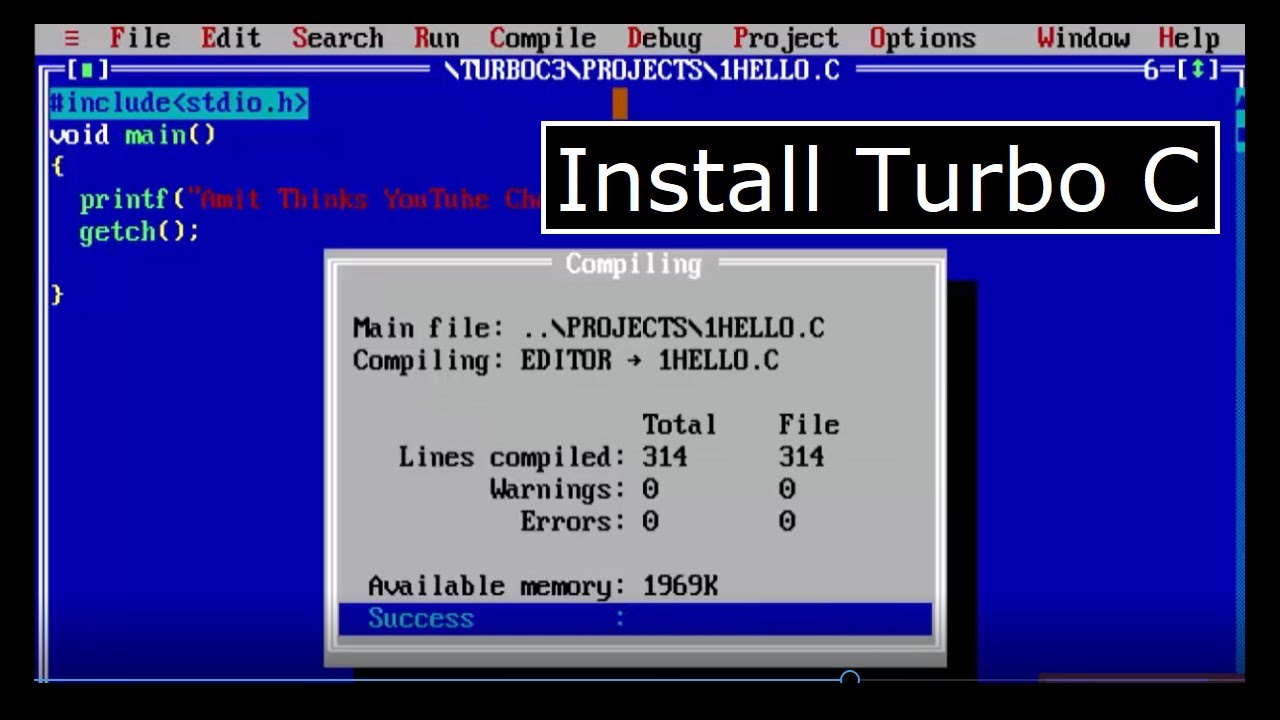 How to Download & Install Turbo C/C++ in Windows 10