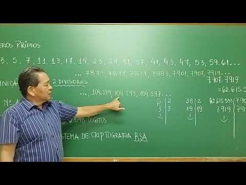 Números primos. Criptografia RSA. Decomposição em fatores primos
