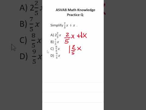 ASVAB/PiCAT Math Knowledge Practice Test Question: Combining Like Terms #acetheasvab w #grammarhero