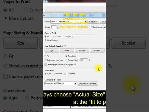 Setting-up "PDF" file before printing for accuracy.