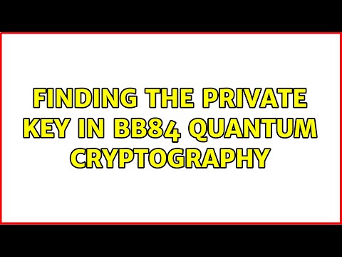 Finding the private key in BB84 quantum cryptography