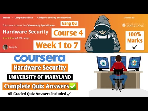 Hardware Security | Cybersecurity Specialization | Coursera | Week 1 to 7 | Course 4 Quiz Answers