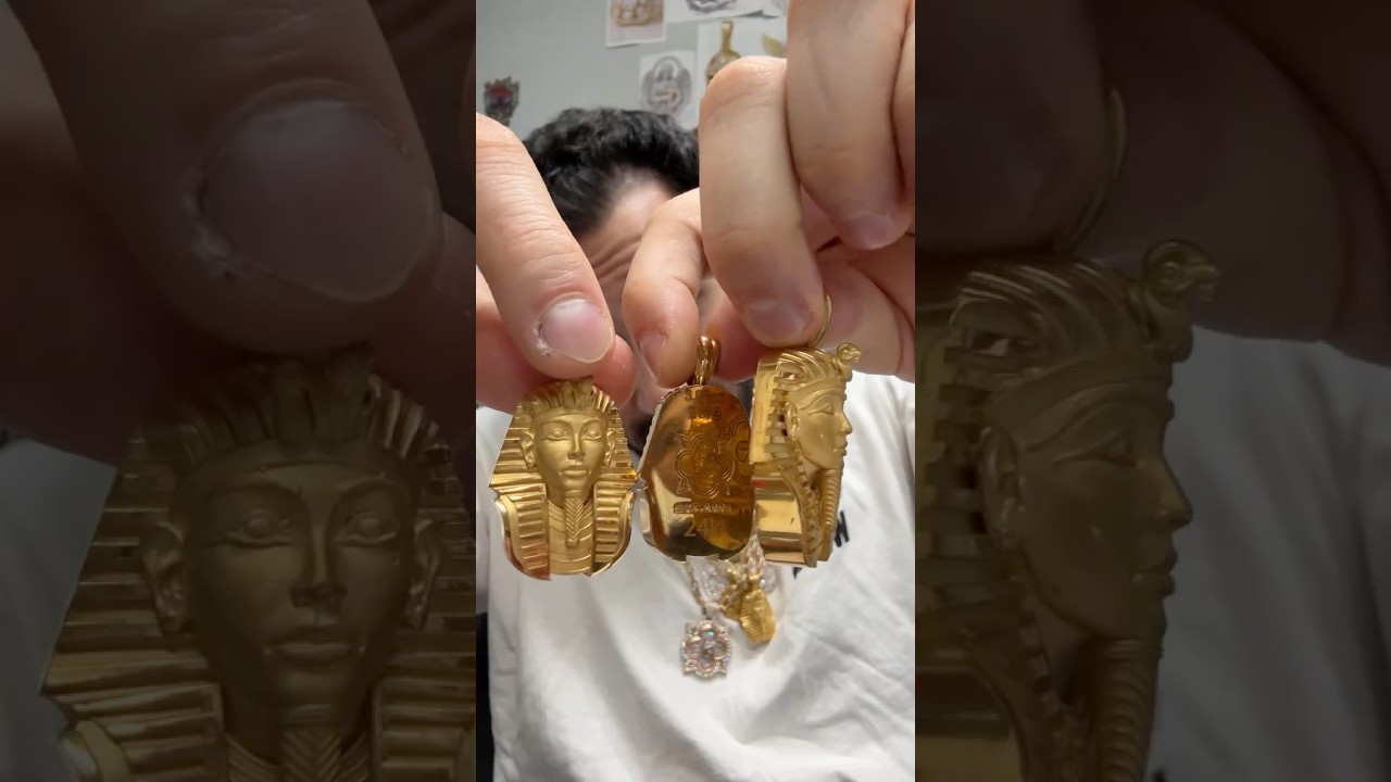 Limited Edition 24K Gold Pharaoh Heads โ Only 2 Left! โจ