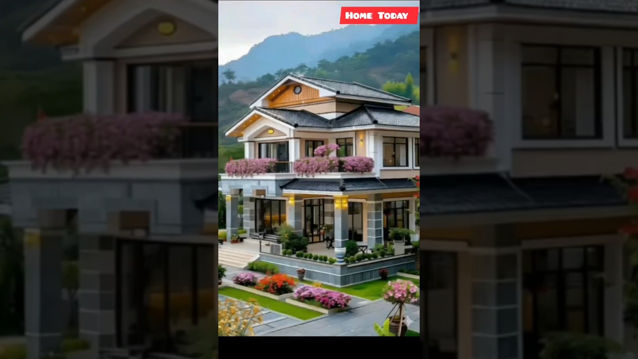 Breathtaking Modern Mountain Home Tour | Luxury Exterior & Flower Garden Paradise