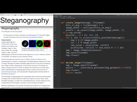 A Secret Message in an Image: Steganography
