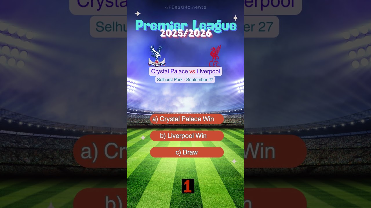 Crystal Palace vs Liverpool Prediction 2025 ⚽