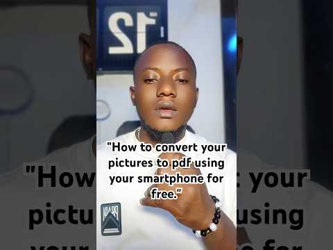 How to convert your pictures to pdf using your smartphone for free.