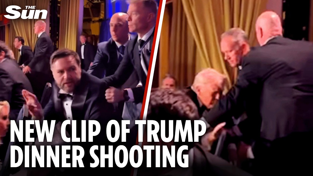 Moment Trump & JD Vance grabbed by Security Service and pulled to safety as shots fired