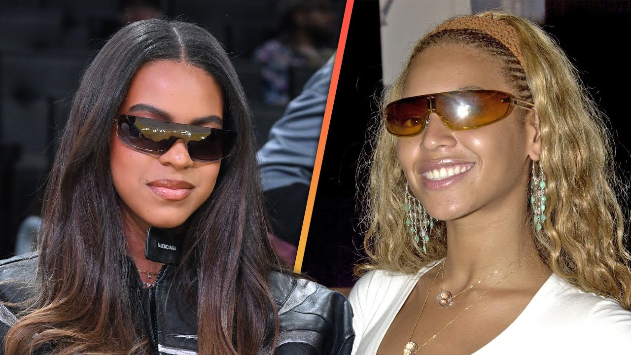 Blue Ivy Is Beyoncé’s TWIN Hanging With Dad JAY-Z at NBA Game